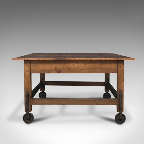 fig 2. Antique Boulangerie Table, French, Pine, Shop, Bakery, Display, Victorian, 1880