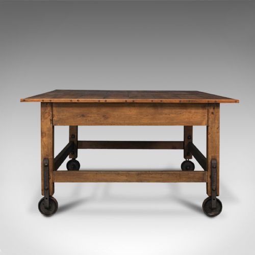 fig 4. Antique Boulangerie Table, French, Pine, Shop, Bakery, Display, Victorian, 1880