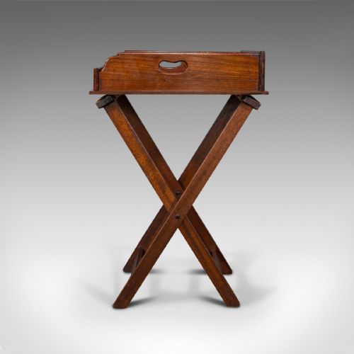 fig 4. Antique Butler's Stand, English, Mahogany, Serving Tray, Rest, Victorian, C.1900