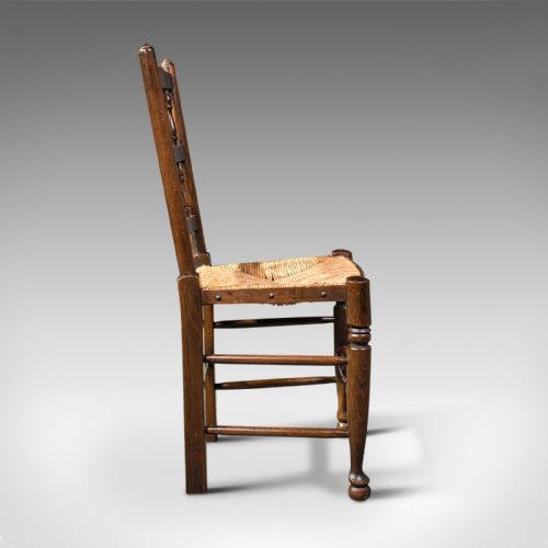 fig 2. Set Of 12, Antique Lancashire Chairs, Beech, Spindle Back, Seat, Edwardian, 1910