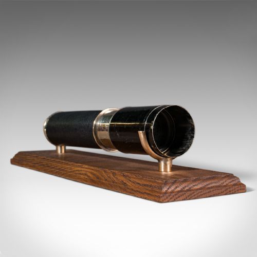 fig 4. Antique Three Draw Telescope, English, Brass, Terrestrial, Ross, Edwardian, 1910