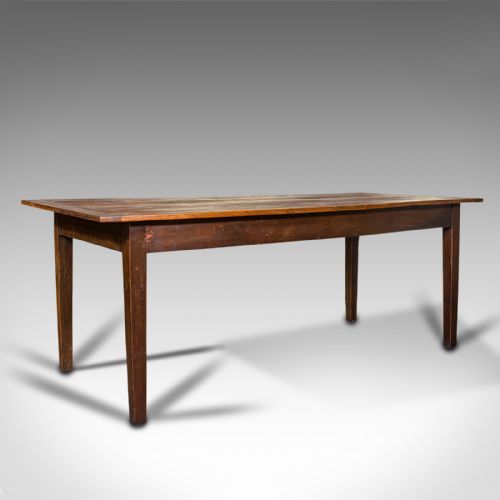 Antique Farmhouse Table, English, Pine, Country Kitchen, Dining, Victorian, 1900