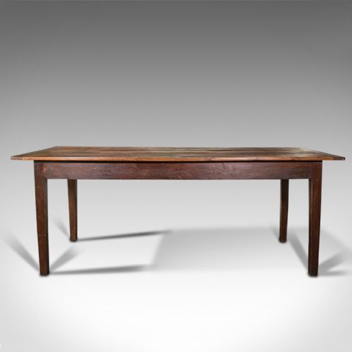 fig 1. Antique Farmhouse Table, English, Pine, Country Kitchen, Dining, Victorian, 1900