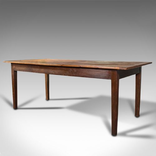 fig 2. Antique Farmhouse Table, English, Pine, Country Kitchen, Dining, Victorian, 1900