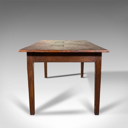 fig 3. Antique Farmhouse Table, English, Pine, Country Kitchen, Dining, Victorian, 1900