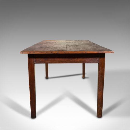 fig 4. Antique Farmhouse Table, English, Pine, Country Kitchen, Dining, Victorian, 1900