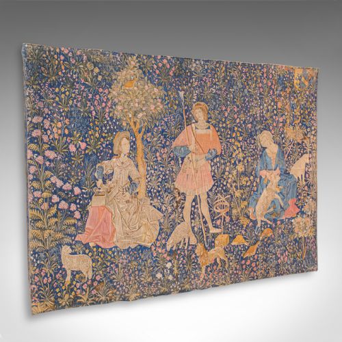 Large Antique Tapestry, French, Needlepoint, Decorative Wall Covering, C.1920