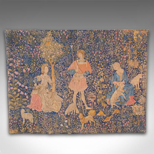 fig 1. Large Antique Tapestry, French, Needlepoint, Decorative Wall Covering, C.1920