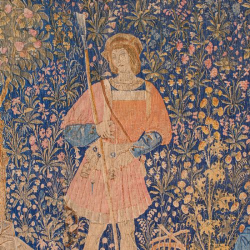 fig 2. Large Antique Tapestry, French, Needlepoint, Decorative Wall Covering, C.1920