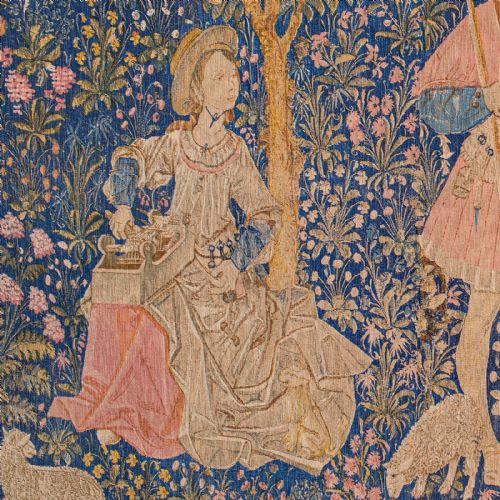 fig 3. Large Antique Tapestry, French, Needlepoint, Decorative Wall Covering, C.1920