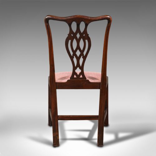 fig 4. 8 Antique Chippendale Revival Chairs, English, Mahogany, Dining Seat, Victorian