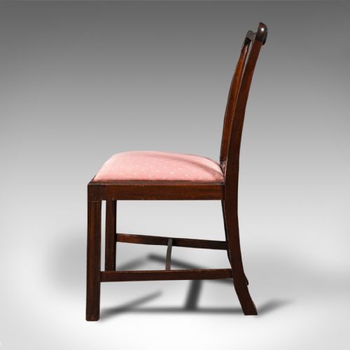 fig 5. 8 Antique Chippendale Revival Chairs, English, Mahogany, Dining Seat, Victorian