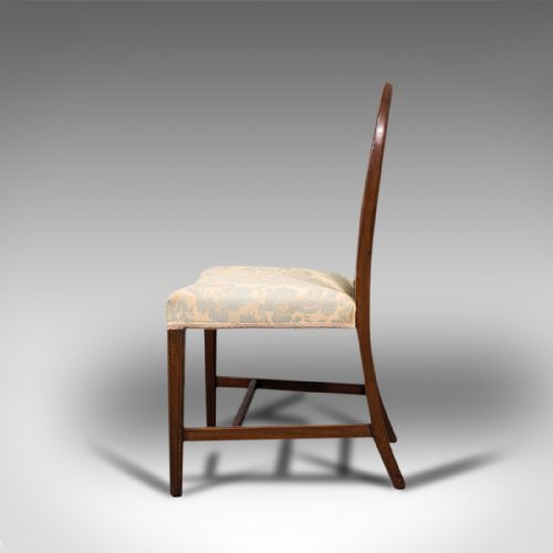 fig 3. Pair Of, Antique Hepplewhite Revival Side Chairs, English, Seat, Victorian, 1890
