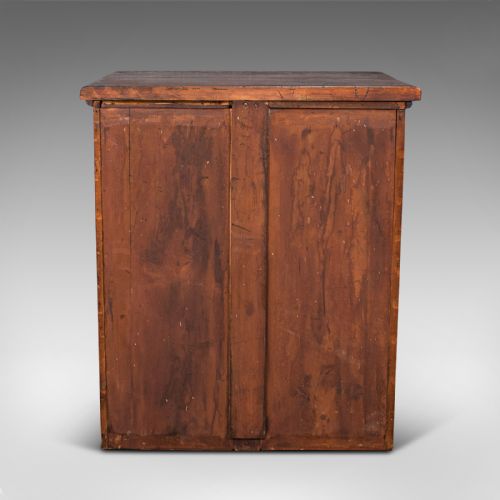 ANTIQUE CAMPAIGN CHEST OF DRAWERS ENGLISH PITCH PINE SHOP RETAIL VICTORIAN - ADDITIONAL PHOTO 4
