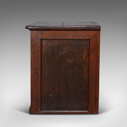ANTIQUE CAMPAIGN CHEST OF DRAWERS ENGLISH PITCH PINE SHOP RETAIL VICTORIAN - ADDITIONAL PHOTO 5