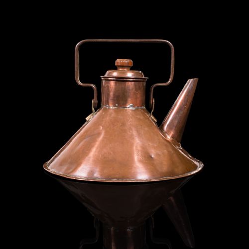 fig 2. Antique Stove Kettle, English, Copper, Kitchen, Teakettle, Victorian, Circa 1900