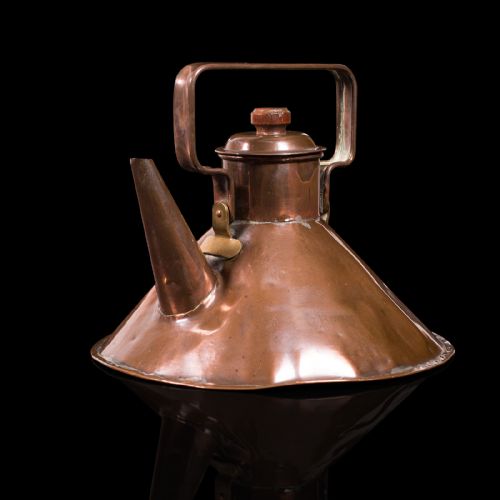 fig 3. Antique Stove Kettle, English, Copper, Kitchen, Teakettle, Victorian, Circa 1900
