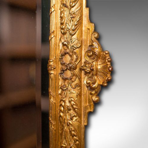 fig 5. Small Antique Wall Mirror, Italian, Gilt Metal, Decorative, Victorian, C.1900