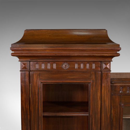 fig 5. Huge, 15 Foot Antique Glazed Bookcase, English, Mahogany, Victorian, Circa 1880