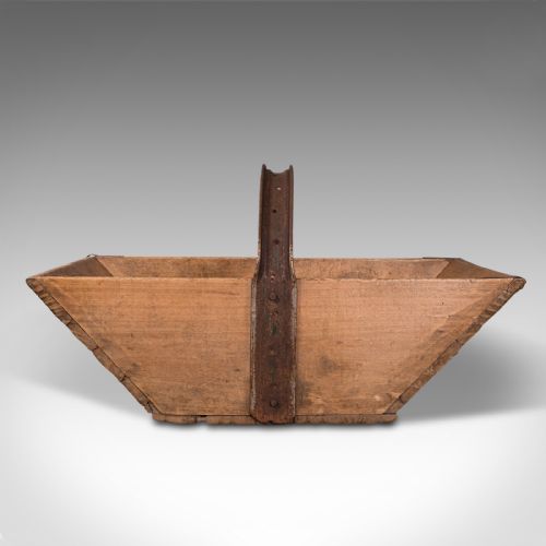 fig 1. Antique Garden Trug, English, Pine, Horticulture Basket, Victorian, Circa 1900
