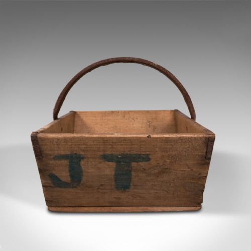 fig 3. Antique Garden Trug, English, Pine, Horticulture Basket, Victorian, Circa 1900