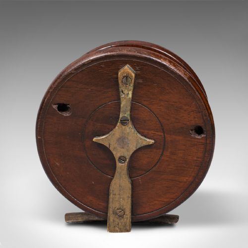 fig 3. Antique Starback Fishing Reel, English, Decorative, Angling, Edwardian, C.1910