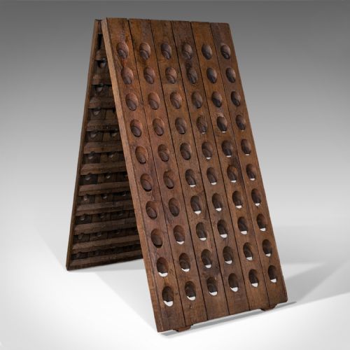 Antique Chateau Wine Rack, French, Oak, 120 Bottle Riddler, Victorian, C.1850