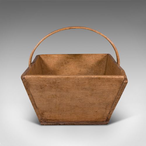 fig 3. Antique Garden Trug, French, Pine, Horticulture Basket, Victorian, Circa 1900