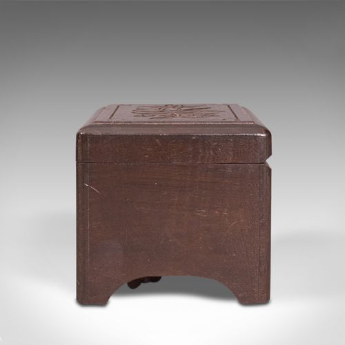 fig 2. Small Antique Music Box, French, Beech, Jewellery Tray, Edwardian, Circa 1910