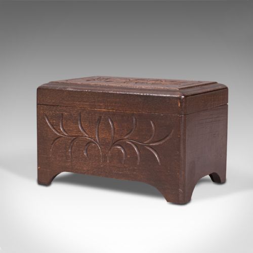 fig 3. Small Antique Music Box, French, Beech, Jewellery Tray, Edwardian, Circa 1910