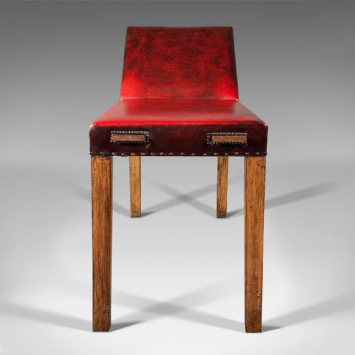 fig 2. Antique Medical Consultant's Bench, English, Leather, Oak, Massage, Table, 1910
