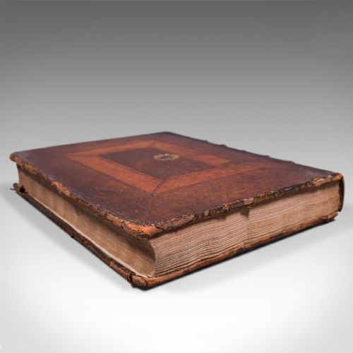 fig 3. Antique Poetry Book, English, Leather Bound, Poems, John Gay, Georgian, 1720