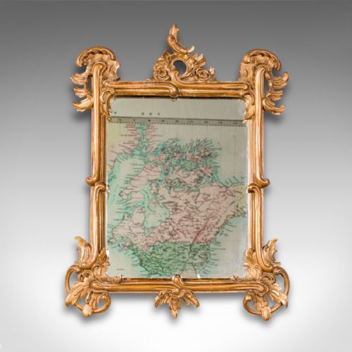 fig 1. Small Antique Vanity Mirror, Italian, Giltwood, Dressing, Victorian, Circa 1890