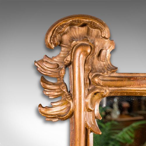 fig 3. Small Antique Vanity Mirror, Italian, Giltwood, Dressing, Victorian, Circa 1890