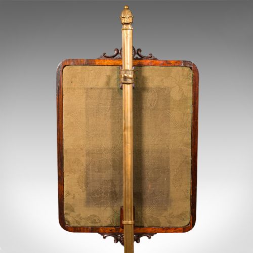ANTIQUE FIRESIDE POLE SCREEN ENGLISH ROSEWOOD NEEDLEPOINT WILLIAM IV C1830 - ADDITIONAL PHOTO 9