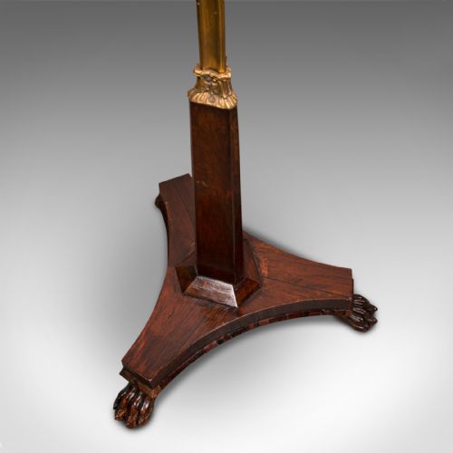 ANTIQUE FIRESIDE POLE SCREEN ENGLISH ROSEWOOD NEEDLEPOINT WILLIAM IV C1830 - ADDITIONAL PHOTO 10