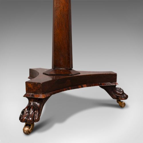 ANTIQUE FIRESIDE POLE SCREEN ENGLISH ROSEWOOD NEEDLEPOINT WILLIAM IV C1830 - ADDITIONAL PHOTO 11