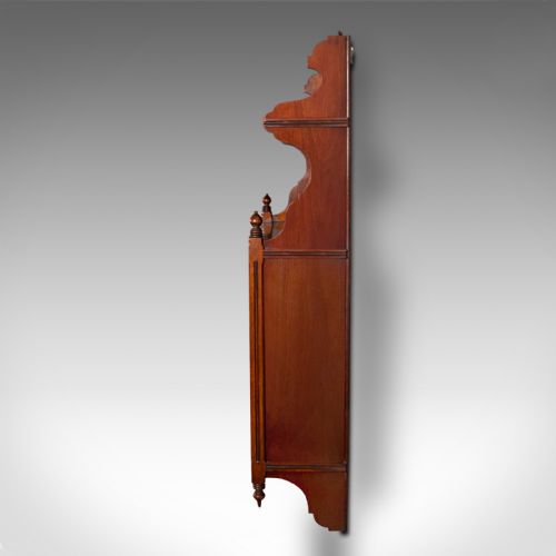 fig 3. Antique Wall Mounted Cabinet, English, Mahogany, Hanging Whatnot, Victorian