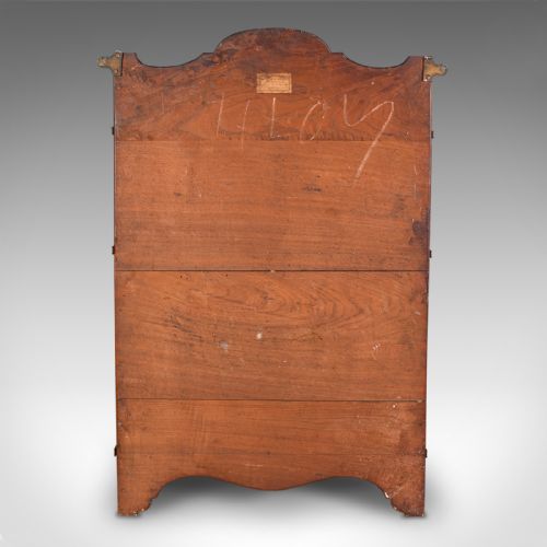 fig 4. Antique Wall Mounted Cabinet, English, Mahogany, Hanging Whatnot, Victorian