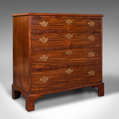 Antique Gentleman's Chest of Drawers, English, Mahogany, Bedroom, Georgian, 1800
