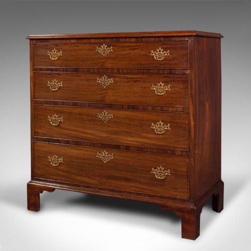 fig 2. Antique Gentleman's Chest Of Drawers, English, Mahogany, Bedroom, Georgian, 1800