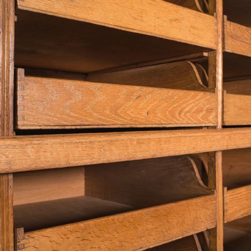 VERY LARGE ANTIQUE HABERDASHERY CABINET OAK COLLECTOR SHOP RACK EDWARDIAN - ADDITIONAL PHOTO 7