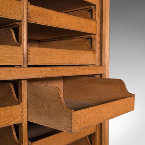 VERY LARGE ANTIQUE HABERDASHERY CABINET OAK COLLECTOR SHOP RACK EDWARDIAN - ADDITIONAL PHOTO 8