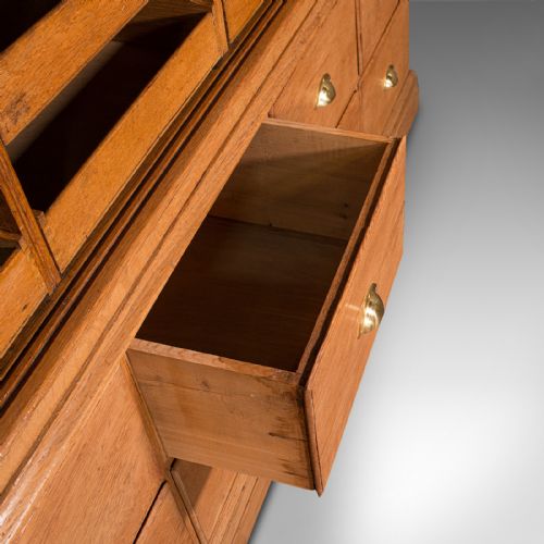 VERY LARGE ANTIQUE HABERDASHERY CABINET OAK COLLECTOR SHOP RACK EDWARDIAN - ADDITIONAL PHOTO 9