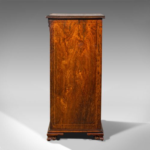 fig 4. Antique Music Cabinet, English, Rosewood, Display Case, Inlay, Victorian, C.1870