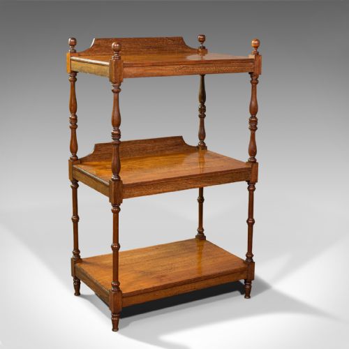 Antique 3 Tier Whatnot, English, Mahogany, Buffet, Display Stand, Victorian