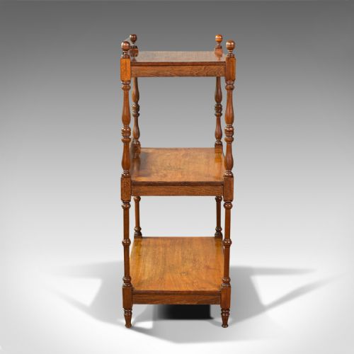 fig 3. Antique 3 Tier Whatnot, English, Mahogany, Buffet, Display Stand, Victorian