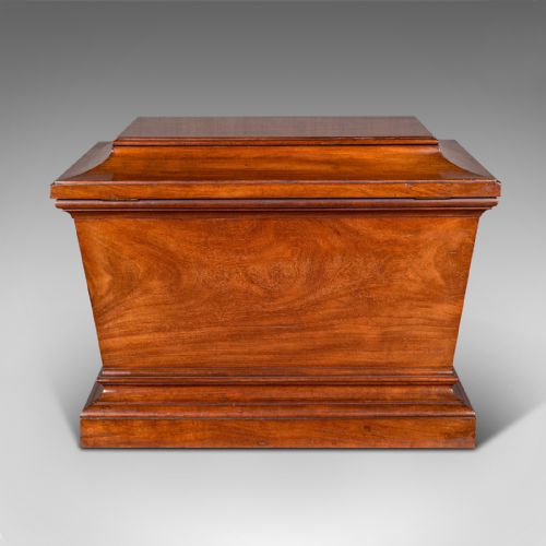 LARGE ANTIQUE SARCOPHAGUS CELLARETTE ENGLISH MAHOGANY WINE COOLER REGENCY - ADDITIONAL PHOTO 5