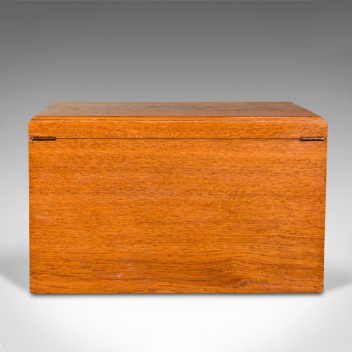 fig 4. Antique Collector's Specimen Case, English, Oak, Chest, Jewellery Box, Edwardian