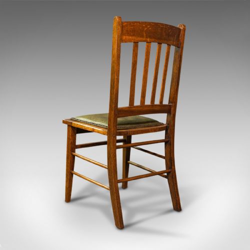 fig 6. Set, 6, Antique Dining Chairs, English, Oak, Carver, Seat, Arts And Crafts Taste